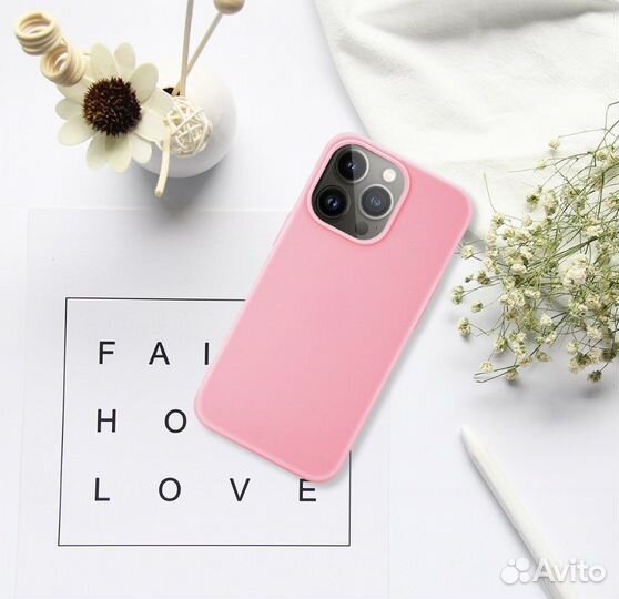 Чехол силиконовый на айфон 11 pro max, розовый