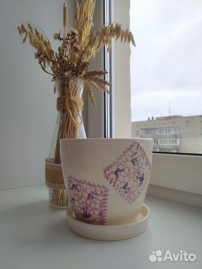 Керамический горшок для растений