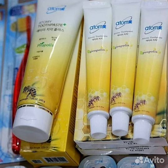 Зубная паста atomy с прополисом, 200 гр