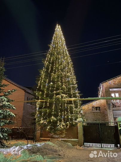 Монтаж уличных гирлянд