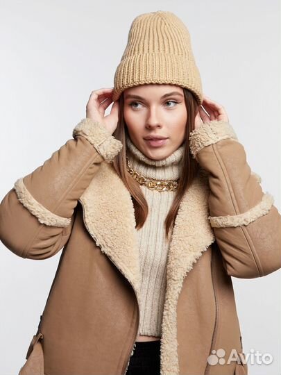 Шапка бини средней вязки Шапки Оптом