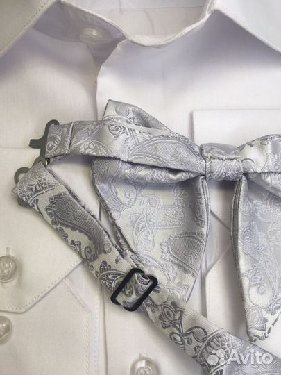 Новая мужская серая бабочка-галстук