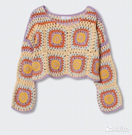 Блузка кроше из хлопка премиум