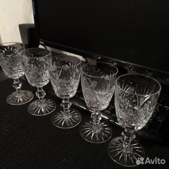 Хрустальные бокалы рюмки стаканы ЧССР СССР