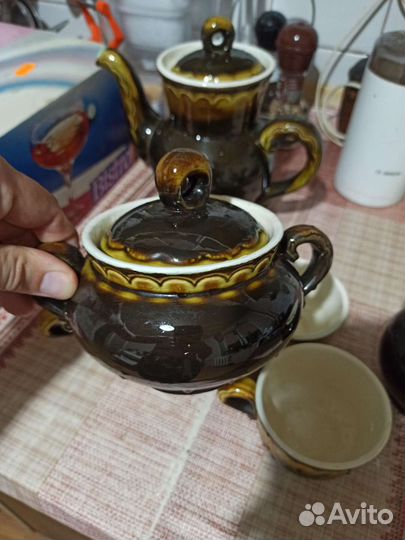 Сервиз чайный СССР глиняный