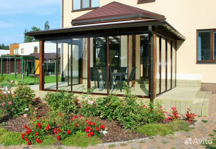 Остекление веранд беседок террас