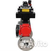 Кран шаровой DN.ru BV3232P(3pc) -FP-F-ISO-H Ду20 Ру40, трехсоставной полнопроходной фланцевый, нержа