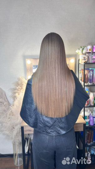 Кератиновое выпрямление, восстановление волос