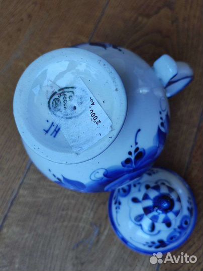 Молочник, чайник гжель