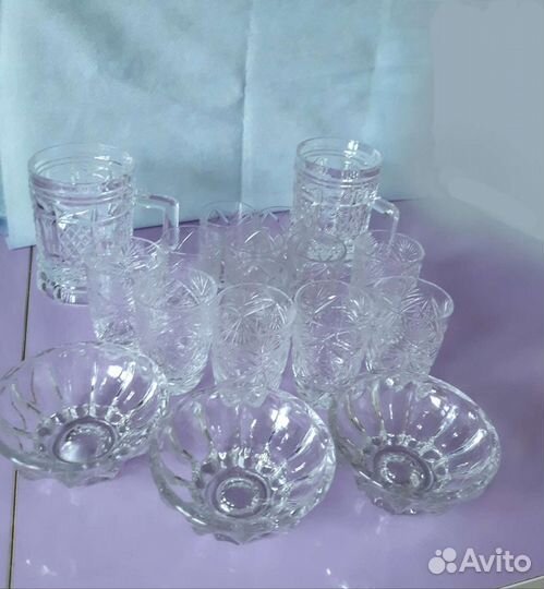 Хрусталь СССР бокалы,вазы,креманки,пепельница