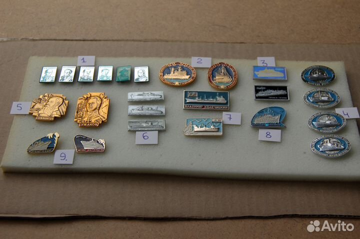 Значки Флот Корабли Нис Теплоходы Адмиралы СССР Мф