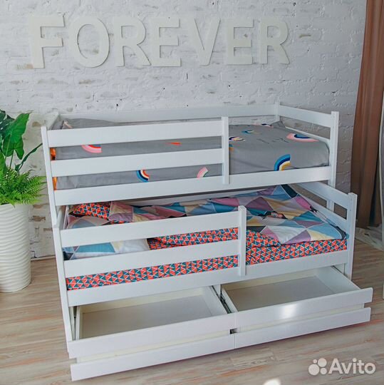 Двухъярусная кровать для детей от 3х лет