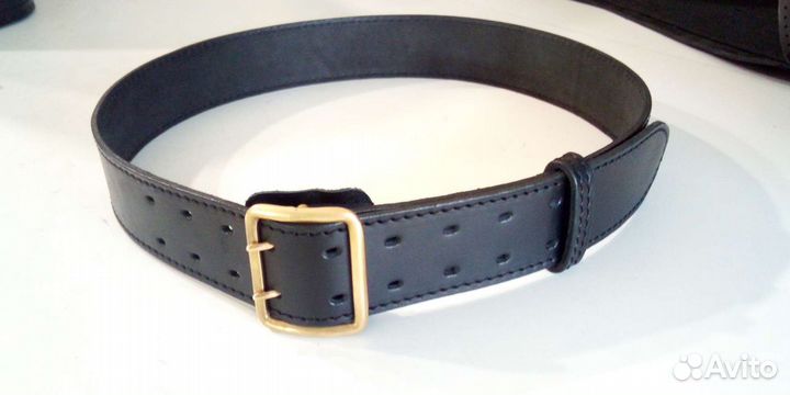 Пряжка 5 см шириной, Ремень солдатский кожаный