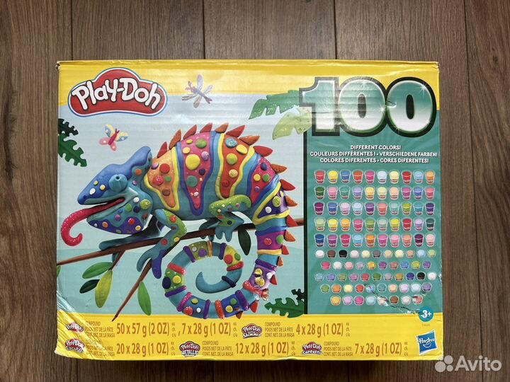 Большой набор play doh 100 банок плей до