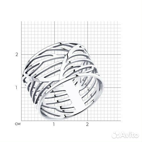 Кольцо Diamant из серебра, 94-110-00751-1, р.19,5