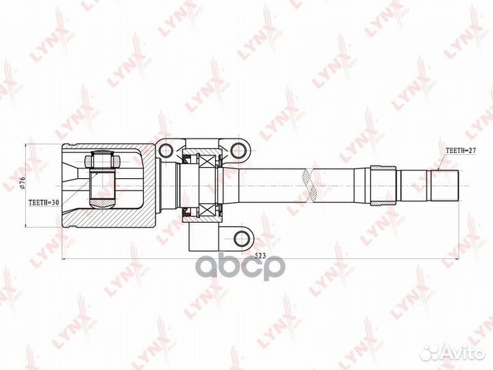 Шрус внутренний перед прав/лев CI3404 lynxauto