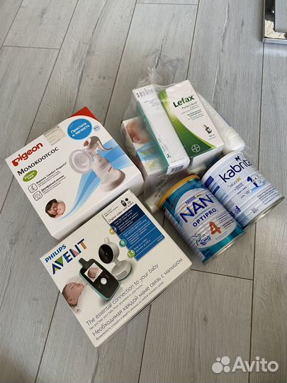 Молокоотсос Pigeon, смесь Nan, Kabrita, косметика