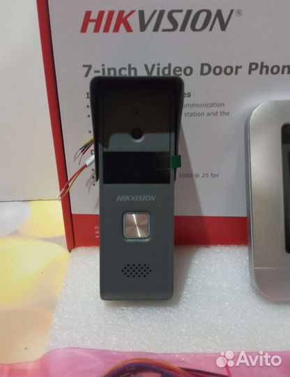 Цветной видеодомофон новый,Hikvision с выз панелью