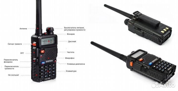 Рация Baofeng с мощной антенной UV-5R (8W)