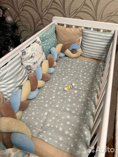 Бортик коса в кроватку