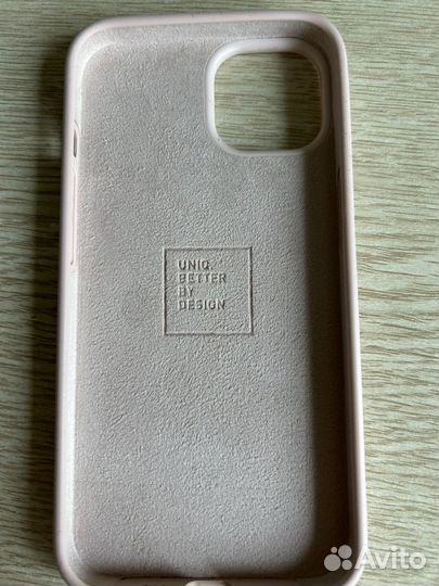 Чехол iPhone 14 Пыльно-розовый Uniq Оригинал