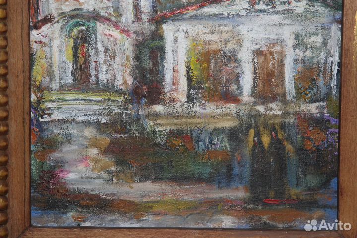 Картина Храм и Монахи. 2000год