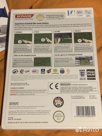 Диск Wii PES 2008