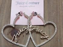Оригинал серьги кольца сердца y2k juicy couture