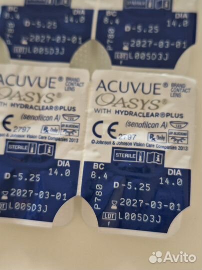 Линзы Acuvue Oasys -5,25