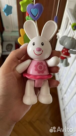 Музыкальная карусель на кроватку жирафик