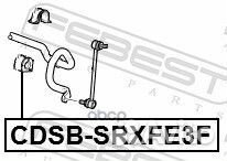 Втулка стабилизатора cadillac SRX 11-16 пер.мм2