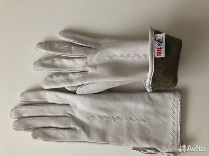 Новые женские перчатки натур. кожа