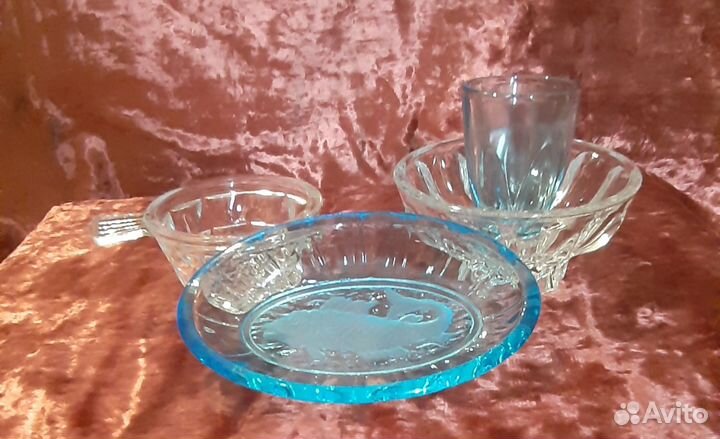 Селедочница/шпротница/ Неман,стекло СССР