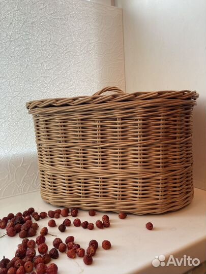 Хлебница плетеная овальная с крышкой