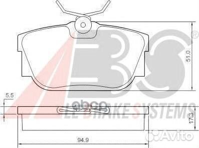 Колодки тормозные к-кт ABS 37118 Abs