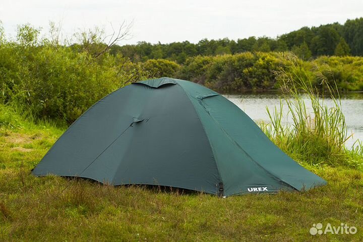 Туристическая, каркасная палатка Urex Ока-2 Серый