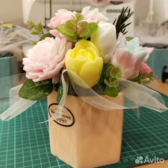 Букет цветов из мыла