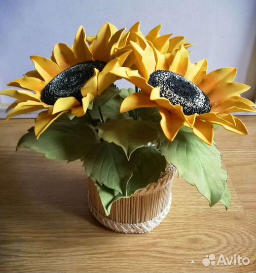 Подсолнухи из фоамирана