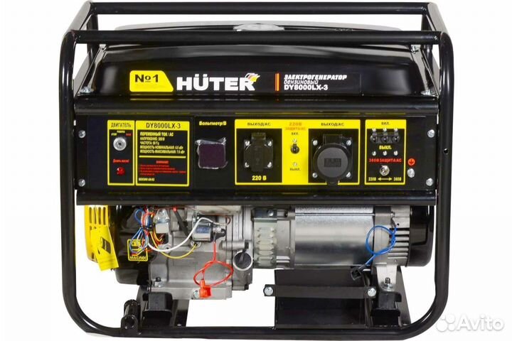 Портативный бензогенератор huter DY8000LX-3