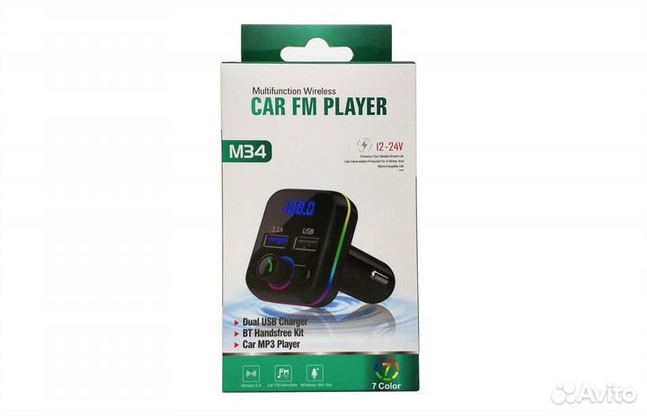 FM трансмиттер автомобильный M34 CAR FM Player