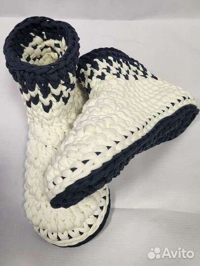 Домашние угги, вязаные тапочки, чуни