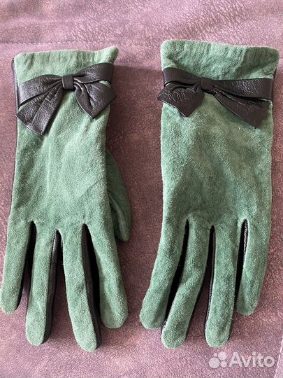 Перчатки кожаные женские