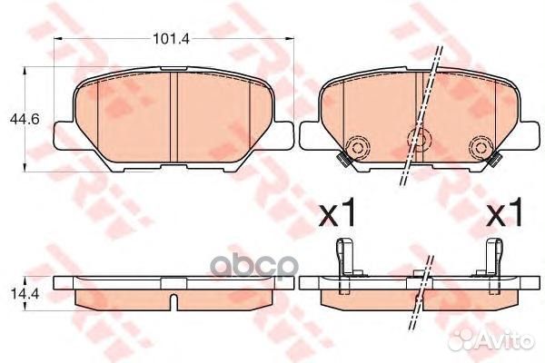 Колодки тормозные дисковые зад GDB3583 TRW