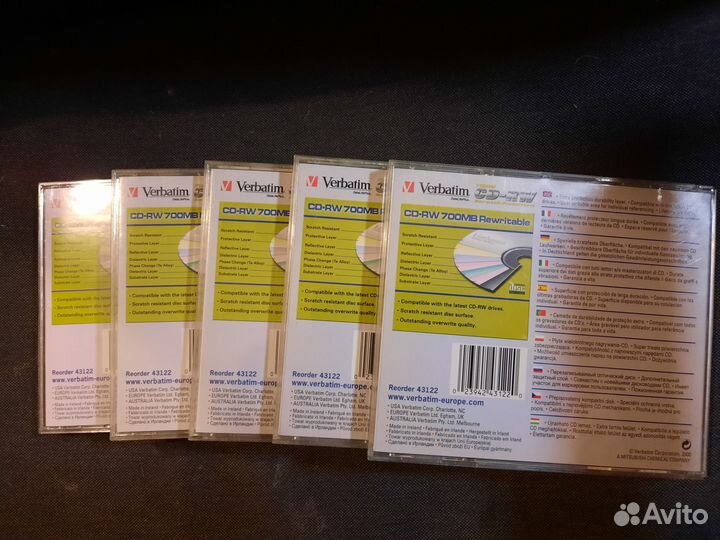 Диски Verbatim CD-RW700 mb 2x-4x Ирландия