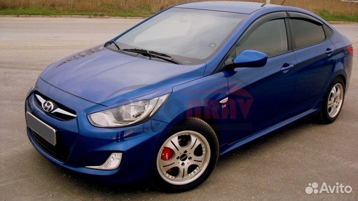 Реснички на фары Hyundai Solaris 1 (Дорестайлинг)