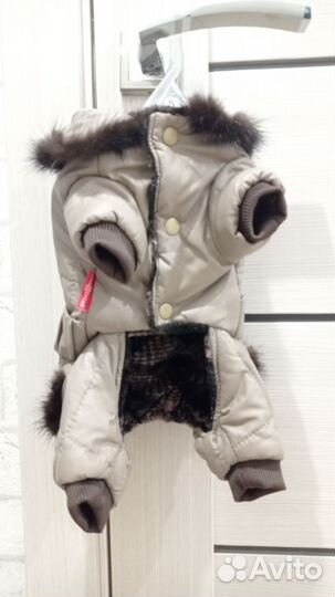 Утепленный костюм для щенка, девочки