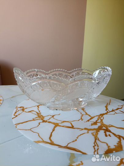 Салатник хрустальный СССР