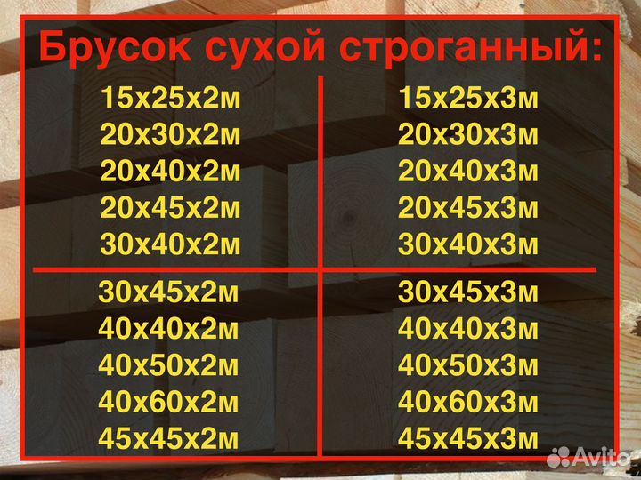 Брусок 45х45х2м. Любое количество