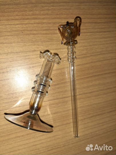 Стеклянная ручка- собачка