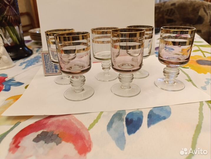Рюмки цветное стекло СССР